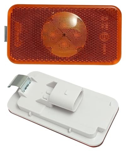 2 x LED Seitenmarkierungsleuchten Positionleuchten LKW Steckdose Orange Galben Reflektor Links Rechts für VOLVO FH FM FL,RENAULT T,E4