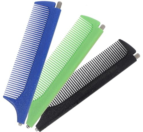 TOPPERFUN Dehnbarer Stahlspitzen Stielkamm 3 Stück-pack für Friseursalon und Haarstyling Salonkamm mit Ausziehbarem Griff für Erwachsene und Kinder Zufällige Farbe