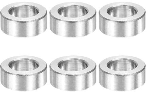 QUARKZMAN 6 Pièces Rondelles Metal, 12mm ID x 20mm OD x 8mm Longueur Rondelles Métalliques non Filetées Douilles Finition Lisse, Entretoises en Acier Inoxydable Convient pour Vis M12