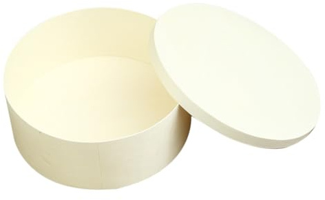 Homoyoyo Runde Holzkiste mit Deckel Aufbewahrungsbox für Geschenke und Hochzeitsbackwaren
