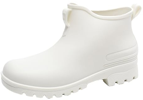 Generisch Scarpe da pioggia da donna/uomo, da equitazione, festival, stivali da pioggia, stivali da pioggia, stivaletti in gomma, con suola antiscivolo,