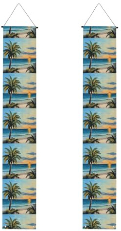 Palme über blauem Meer, Ozean-Druck, praktische Aufbewahrung, Pflege, Banner, Hintergrund, speziell für Feiern