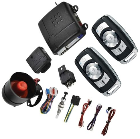 Riloer Kit de sistema de entrada sin llave para coche con 2 mandos a distancia, control sin esfuerzo, compatible con cualquier vehículo equipado con sistemas de bloqueo centralizado que requieran