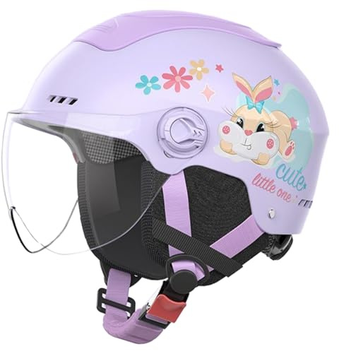 Barnmotorcykeljethjälm För 3-12 År Pojkar Och Flickor ECE 22.06 Godkänd Barnmopedhjälm Scooter Cruiserhjälm E,50-56cm