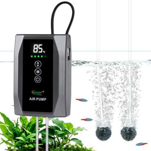 hygger Pompe à air rechargeable pour aquarium