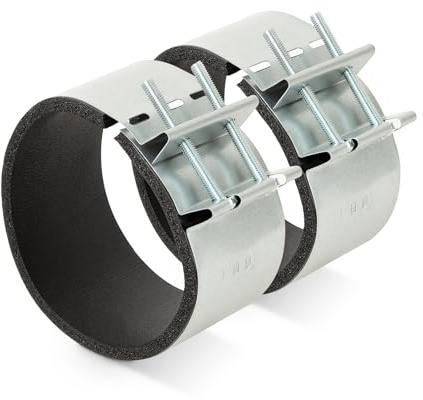 neverest® MAN 100 mm Befestigungsmanschette DN100 Schaumgummi-Dichtung | Schaumgummi-Dichtung | Rohrventilator-Verbindung DN100 | Schall- & Vibrationsdämmung | Lüftung Anschluss-Adapter | 2 Stück