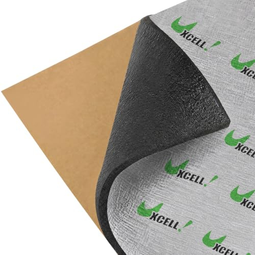 sourcing map Schalldämmmatte Auto Selbstklebend 300x100cm 10mm 3㎡ | Fahrzeug Brandwand Hitze Schalldämpfer Isolierunterlage Glasfaser Schaumstoff, Glasfaser, geschlossenzelliger Schaum