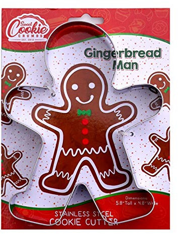 Gingerbread Man Cookie Cutter - Large, Premium Food-Grade Stainless Steel, Dishwasher Safe (Gingerbread Man (Large))