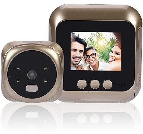 2,4 Zoll HD Smart Türklingel Viewer Digitale Türspion Kamera TFT LCD Bildschirm 135° HD Weitwinkel mit IR Nachtsicht und 24 Stunden Überwachung EIN Knopf Kamera Elektronisches Katzenaugen