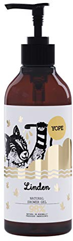 YOPE naturlig duschgel | 400 ml | extrakt av lindblomma | regenerering | fuktgivande | 97% av naturliga ingredienser