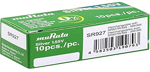 Murata SR927-PBWW Pile Bouton 395 oxyde dargent 52 mAh 1.55 V 10 pc(s)