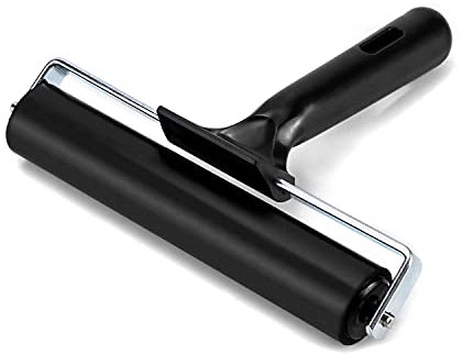 QWORK Rullo in Gomma, Rullo Inchiostro Roller, per Stampa a Inchiostro, carta da parati, 15 cm