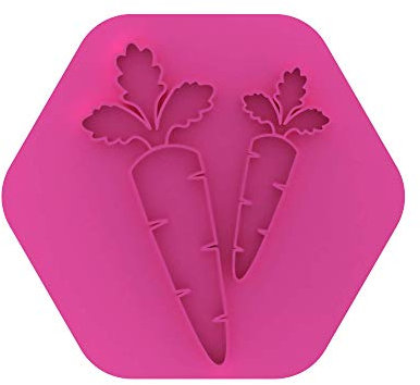 LissieLou 1 Paar Ostern Karotten Keksstempel Happy Easter Zuckerguss Fondant Prägung – Hellrosa