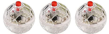 Faderr LED Flashing Balls, 3 Pack, Cat & Dog Interactive Light-Up Pet Toys, Small Breeds, Ball