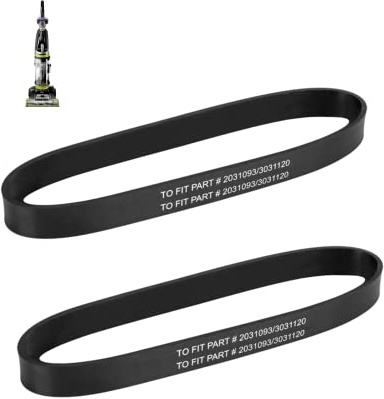 Vacuum Belt Compatible wit Bissell Bissell CleanView Swivel Rewind Pet Vacuum,Parts # 3031120,Fits Models 2252 2256 2254 2258 22547 22543 2489 24899 22548 22549 2255 2739 22582 2488 1319 (Pack of 2)