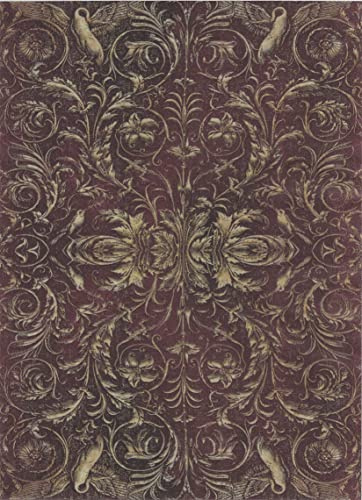 Zita´s Creative Reispapier A3 - Tendrils Bordeaux. Motiv-Strohseide, Strohseidenpapier, Decoupage Papier