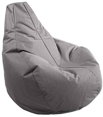 AD.CON Sacco da gioco per interni ed esterni con imbottitura di perle EPS, pouf, poltrona relax, cuscino per seduta, cuscino da pavimento, Bean Bag da 225L (Gray)