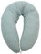 HOBEA-Germany Stillkissen 190 cm x 76 cm XXL Lagerungskissen Schwangerschaftskissen für Baby und Erwachsene Seitenschläferkissen Stillkissen mit Bezug aus Bio Baumwolle, Musselin Graublau