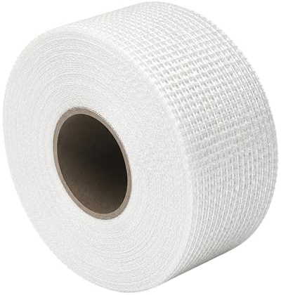 SopimusZ 50mm x100M Glasfaserband,selbstklebendes Fugenband für Reparaturen | Selbstklebendes Glasfaser-Gewebeband für raue und glatte Oberflächen,reißfest,Spachtelarbeiten,Reparaturen,alkalibeständig