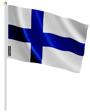 Pixelforma Mini bandiera Finlandia in diverse dimensioni, plastica, 14 x 21 cm