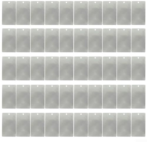 YUANGANG Lot de 50 étiquettes en aluminium pour plantes d'extérieur et identification des plantes pour jardinage, pépinière, fournitures d'entretien des plantes