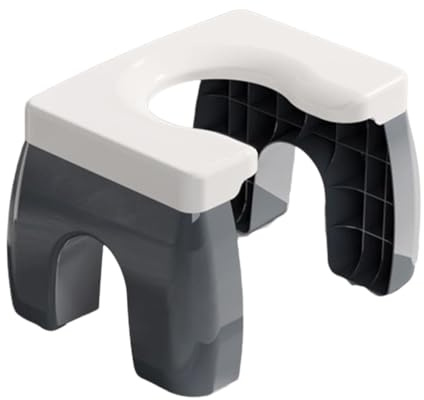 WC Portatile Bidet Per Anziani, Sgabello Per WC Portatile, Sedile Per WC A Forma Di U, Adatto Per Accovacciarsi In Casa, Camper, Barca, Uso Di Emergenza(Grey)