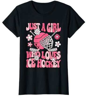 Just A Girl Who Loves Ice Hockey Ice Hockey Player Girl Kids T-Shirt