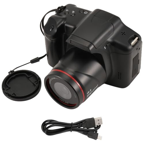 Fozriybefy Fotocamera Portatile da Viaggio Vlog Fotografia 16X Zoom Digitale 1080P HD Fotocamera Reflex Fotocamere Anti-Vibrazione per Streaming Live