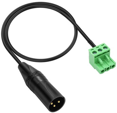 XMSJSIY XLR to 3pin Phoenix Screw Terminal Microphone Cable 0.4M/1.31FT | XLR 3 Pin Male to PHX3M NBKF/2EDG-5.08 PCB Terminal Block Adapter Connector Cord for Mic Speakers