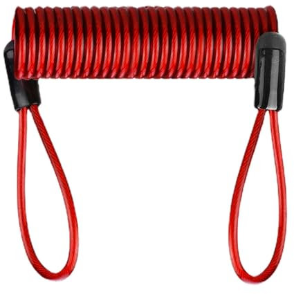 Cavo promemoria per blocco moto, molla per cavo moto, promemoria blocco disco disco | molla di sicurezza allarme o freno scooter moto bici