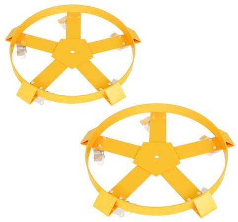 55 Gallon Steel Drum Dolly, Heavy Duty 1250Lbs Load Capacity, Barrel Dolly Cart, Hand Truck Dollies with Steel Frame 5 Swivel Casters Wheel for Warehouse Drum Handling