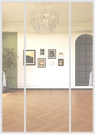 LALAGO White Magnetic Fly Screen Door, 160 x 222 cm, Fly Screen Balcony Door, Double Door, No Drilling, Cat Claws Safe, Insect Protection Door for Balcony Door, Cellar Door, Patio Door