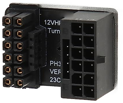 Xiuganpo Grafikkarten-Winkeladapter, 600 W, GPU-Stromadapterkarte, 180-Grad-Anschluss für Desktop-Computer, Plug-and-Play (PH316 Silber)