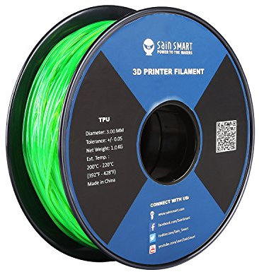 SainSmart TPU Filament für 3D-Druck, 3 mm, 1 kg, Grün