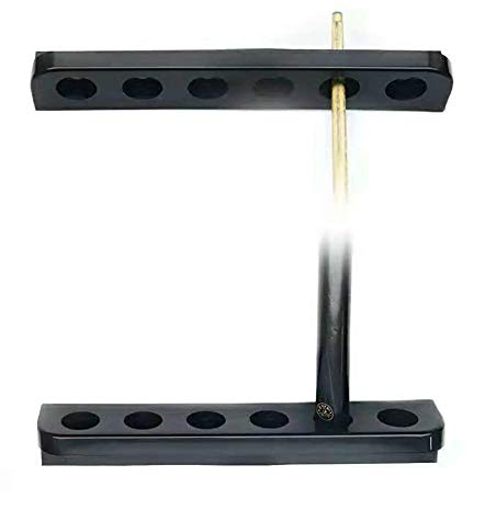 Mirtqj Pool Queue Rack, Wandmontage,Pool Cue Rack, Snooker-Billard-Queue-Poolregal,Für Billardräume/Schwarz / 35.5cm