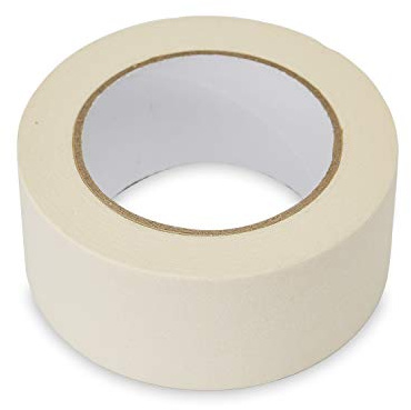 Lichamp Wide Masking Tape 2 inches, 1pc General Purpose Beige Masking Tape White Masking Paper, 1.95 inches x 55 Yards