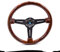 iSpchen Volante Clásico de Caoba de 350 Mm y 14 Pulgadas, Volante de Carreras de Automóviles, Volante deportivo, Volante de Grano de Madera, Accesorios Para Automóviles