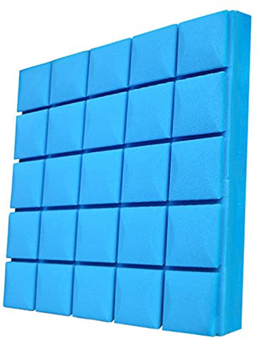 Coton D'isolation Phonique, Coton Insonorisant Mural, Matériel D'isolation Phonique Intérieur 10pcs De Ménage De Chambre à Coucher, Autocollant Mural En Coton, Panneau D'isolation Phoniqu(Color:Bleu)