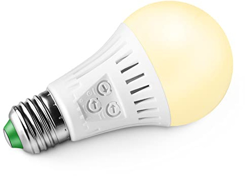 Elrigs Ampoule LED E27 détecteur de mouvement et de luminosité, 7W équivalent à 60W, Blanc chaud(3000K)
