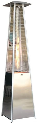 Patio Heater, Terrassenheizer, Terassenheizstrahler Außen, Schnelles Aufheizen, Stufenlose Temperaturregelung, Leicht Zu Bewegen, Für Den Innen- Und Außenbereich Geeignet 227x50x50cm Stainlesssteel