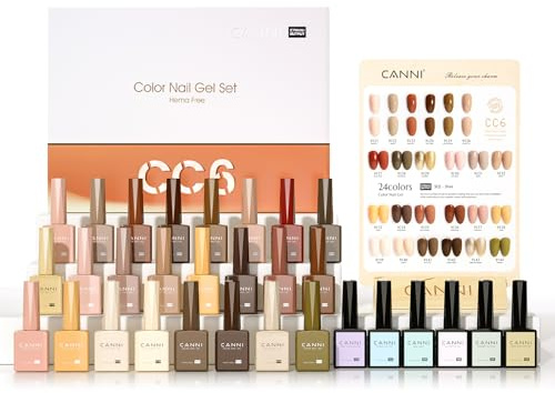 CANNI Lot Vernis Semi Permanent 24 Couleurs Gel Nail Polish CC6