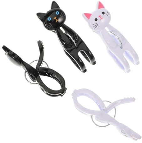 4 Pack Cat Shaped Beach Towel Clips Plastic Clothes Pins | Smooth Edges, Portable Polystyrene Build, Poolside Use, Secure Scarves and Washing Lines Gentle Grip Random Color
