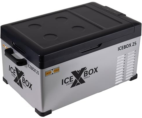 CROSS TOOLS elektrische Kühlbox 22L - Kompressor Gefrierbox für Camping & Auto, bis -20°C, Portable Kühl- und Gefrierlösung mit App-Steuerung, 230V/12V/24V, ICEBOX 25, 68062