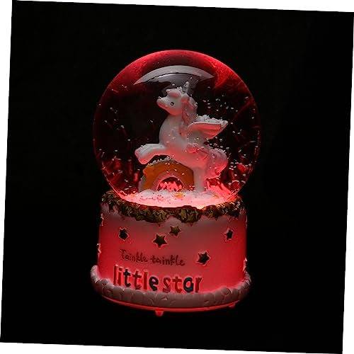 ABOOFAN Unicorn Music Crystal Ball Ornament Ball Light for Music Box Halloween Decor Adornment for Home