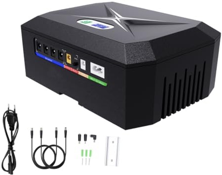 SAI Mini UPS para WiFi, Router, Módem, Cámara de Vigilancia, Entrada AC Salida 5V USB 5V 9V 12V DC 3A (45W)