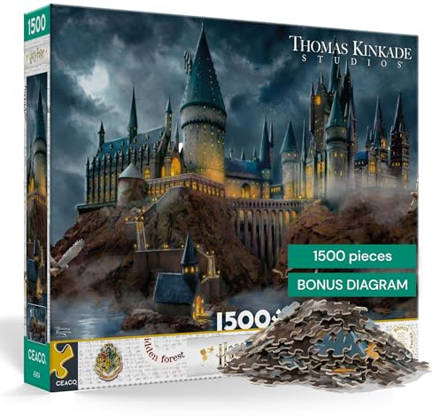 Ceaco - Thomas Kinkade - Harry Potter - Hogwart's Castle - 1500 Piece Jigsaw Puzzle