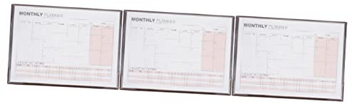Tofficu 3stücke Leerer Kalender Notizblock Undatierter Monatsplaner Für Schreibtisch Für Büro Schule Und Persönliche Organisation Leicht Und Tragbar
