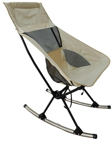 Bonita Silla De Plegable Al Aire Libre – Elegantes Sillas De Camping De Balancín | Silla De Plegable Ligero De Tela Oxford, Silla De Jardín De Respaldo Alto para Festivales, Picnic