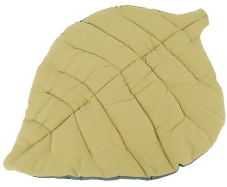 Fockety Haustiermatte für Hunde und Katzen, mit Baumwolle Verdickt, Bequem, Wärmend, Katzen- und Hundebettmatte, Blattform, Katzen-Bodenmatte, Haustier-Wärmepad, Haustierbettmatte für
