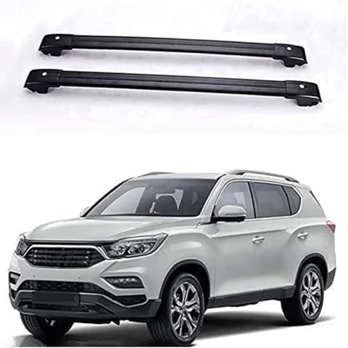 ZHAODG Barre Portapacchi per Auto, per SsangYong Rexton (Y400) 2017-2020 Barre PORTATUTTO, portabiciclette, Barre trasversali da Tetto,Bagagli Trasporto Rack, Auto Accessori